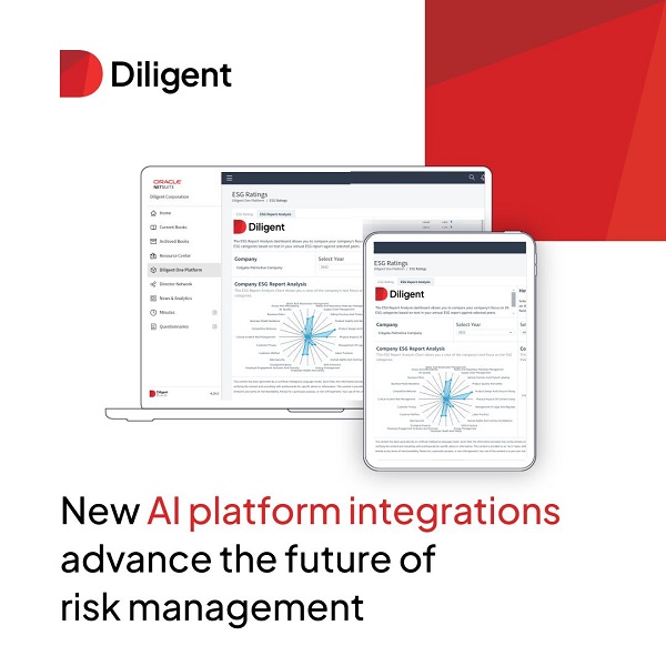 Diligent announces Diligent AI to empower Governance, Risk and Compliance professionals to better manage and respond to risk